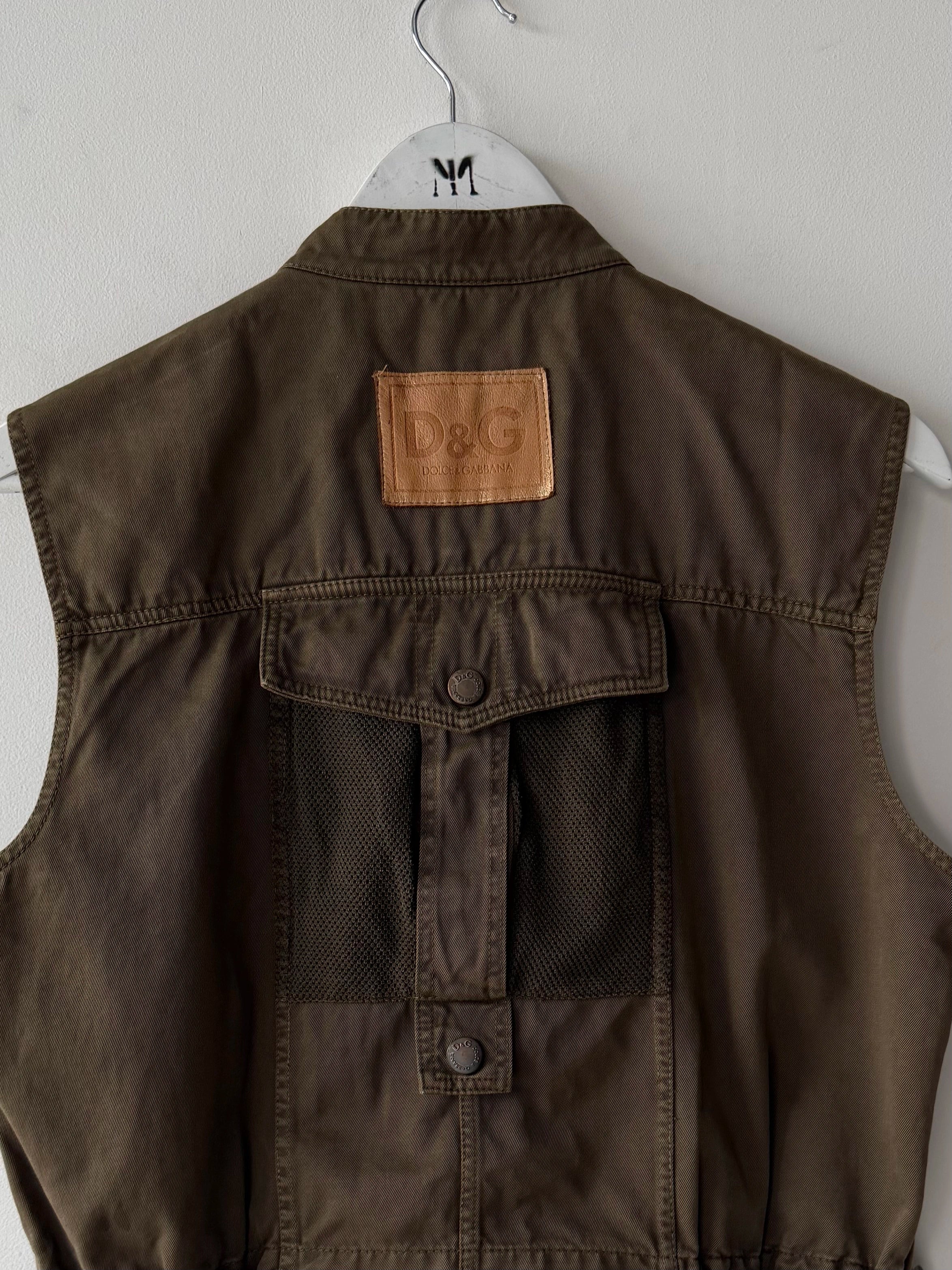 DOLCE & GABBANA -S/S 2003 CARGO ZIPPED VEST GILET