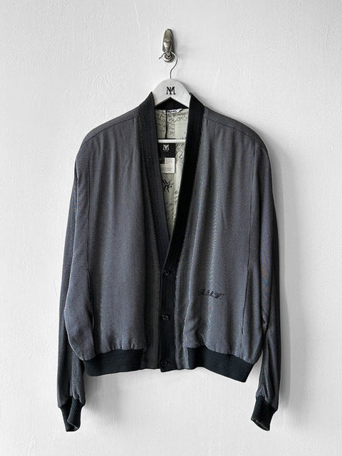 ITALIAN LABEL 1980s PINSTRIPED BLOUSON JACKET