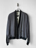 ITALIAN LABEL 1980s PINSTRIPED BLOUSON JACKET