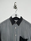 COMME DES GARÇONS - early 2000s PANELED LONG SLEEVE SHIRT WITH CONTRASTING SLEEVE AND BACK