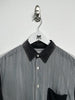 COMME DES GARÇONS - early 2000s PANELED LONG SLEEVE SHIRT WITH CONTRASTING SLEEVE AND BACK
