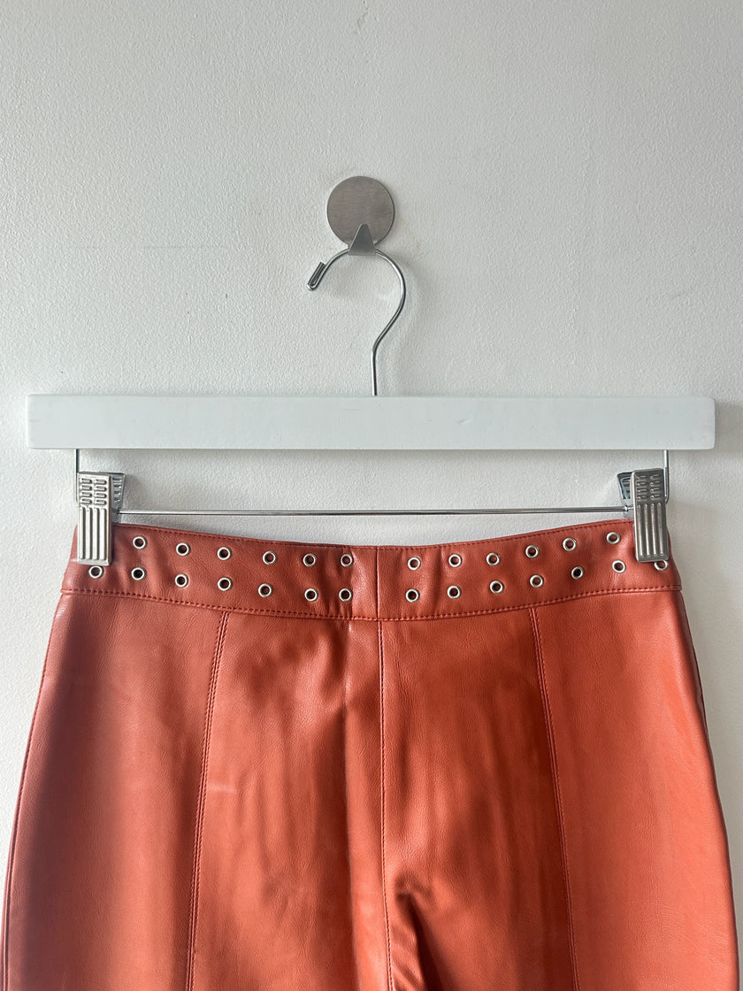 GIANFRANCO FERRÉ - early 2000s FAUX LEATHER TROUSERS