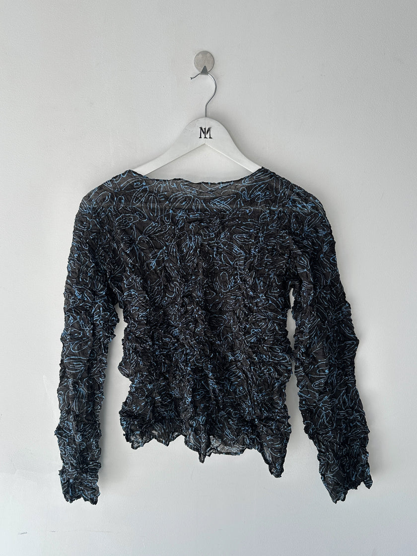 ISSEY MIYAKE PERMANENTE - late 1980s 3D SPIKE LONG SLEEVE TOP