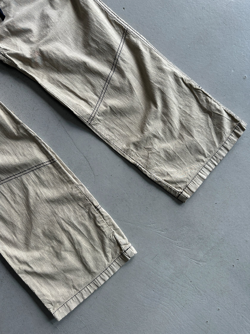 ARMANI JEANS - 1990s CONTRAST STITCHING REGULAR FIT TROUSERS