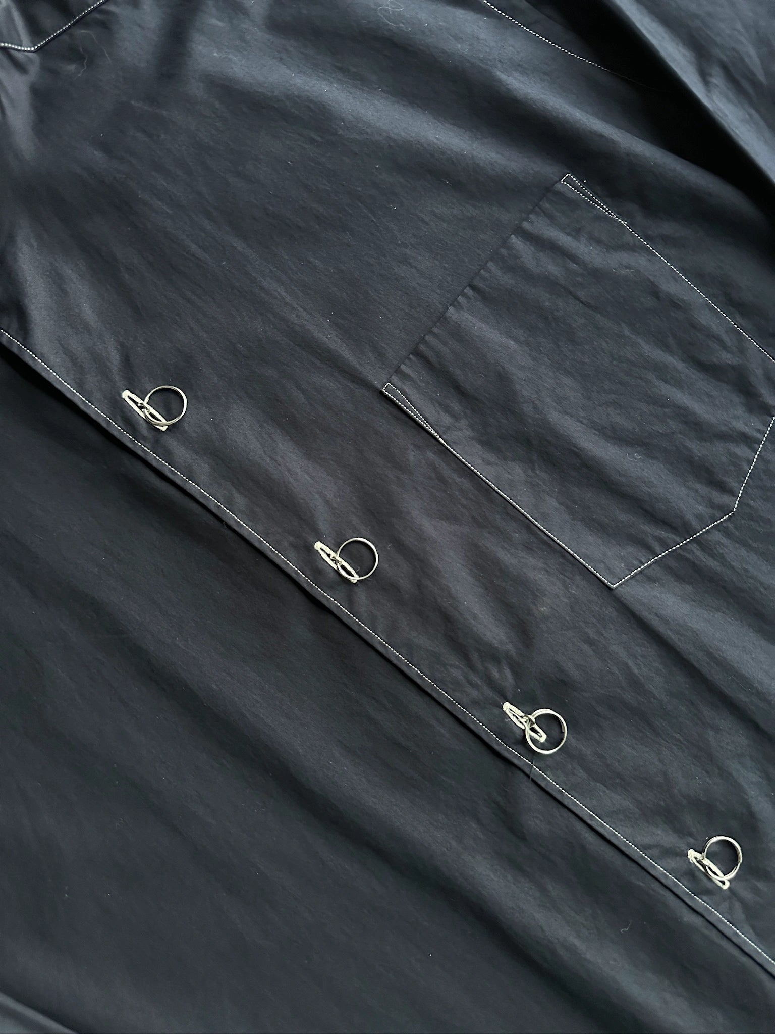 COMME DES GARÇONS- F/W 1990 LONG SLEEVE SHIRT WITH KEY RINGS CLOSURE