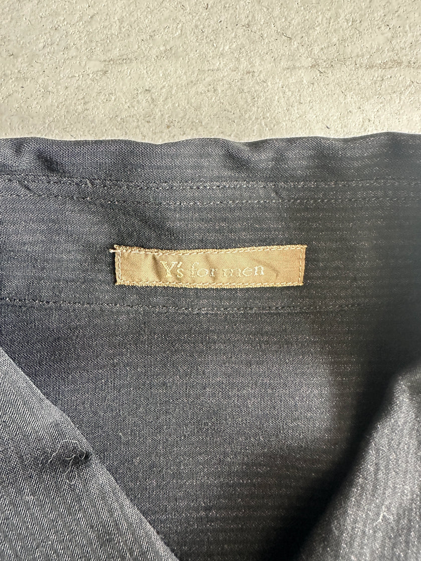 YOHJI YAMAMOTO Y's - 1990s OVERSIZED STRIPED LONG SLEEVE SHIRT