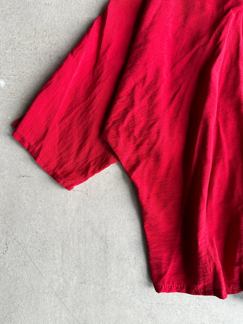 1970s CROP FIT DOUBLE BREASTED POLO BLOUSE