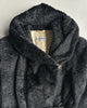 EMPORIO ARMANI - 1980s WAVED FAUX FUR BELTED JACKET