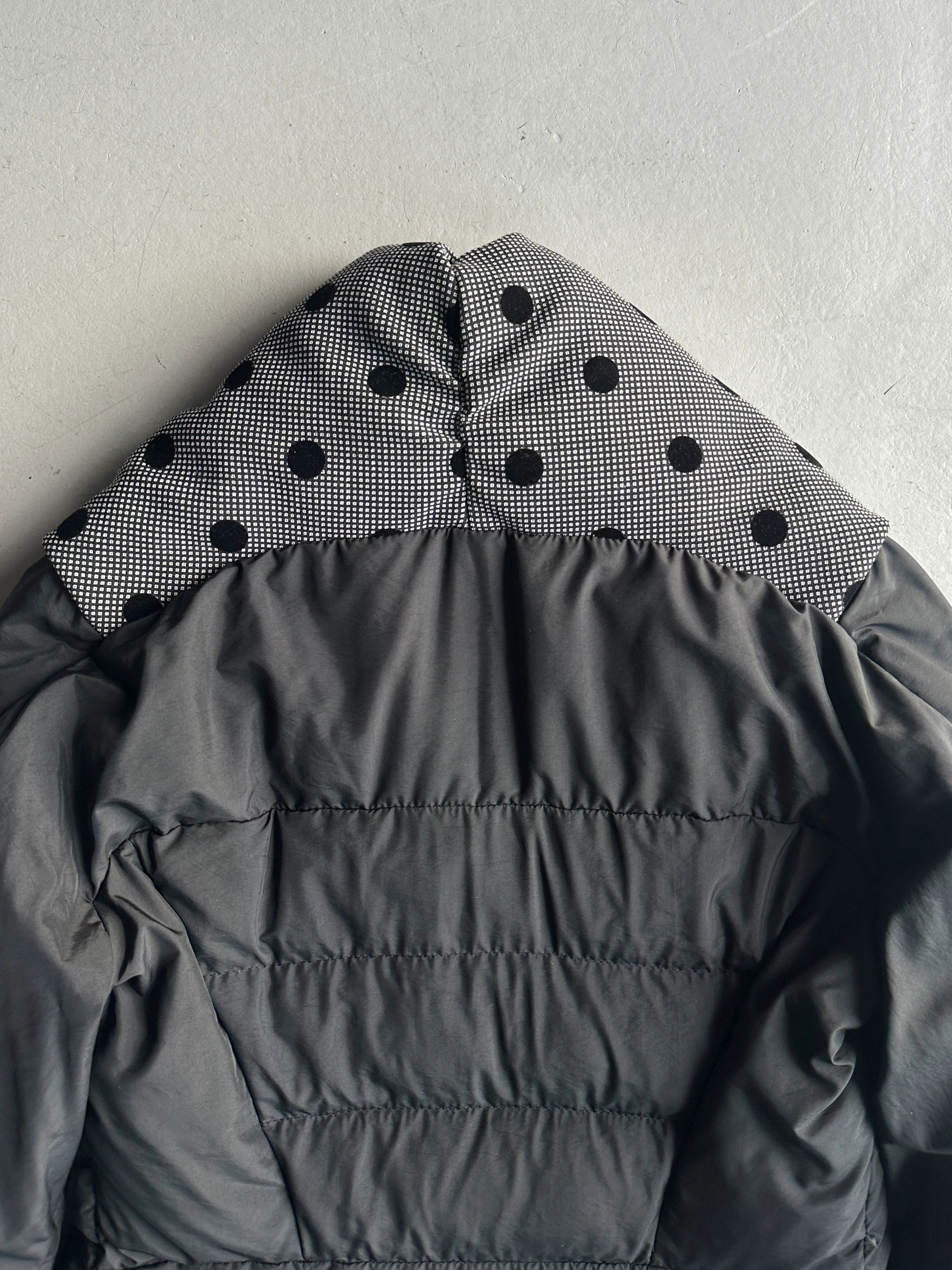 ANTONIO MARRAS - early 2000s PADDED JACKET WITH FLOCKED DOT DETAILING