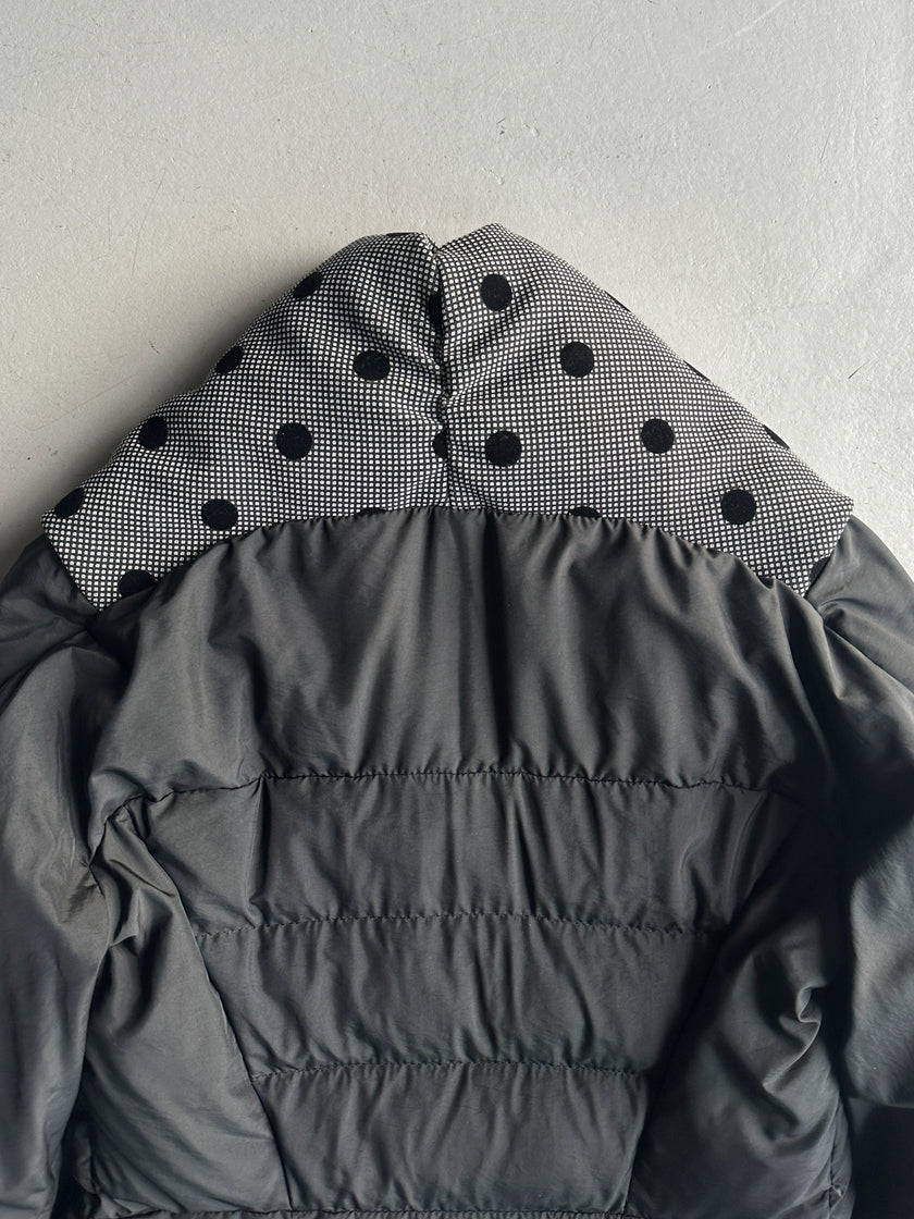 ANTONIO MARRAS - early 2000s PADDED JACKET WITH FLOCKED DOT DETAILING