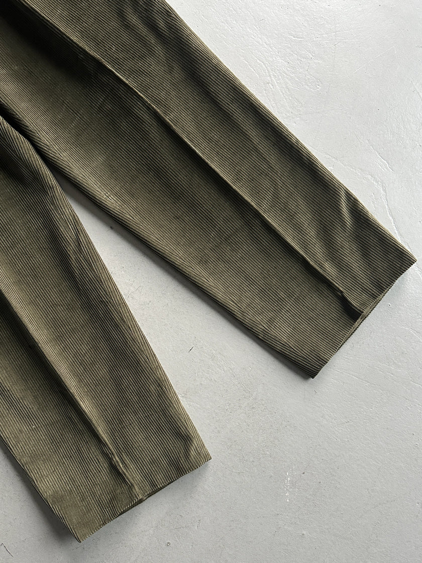 GIANFRANCO FERRÉ - 1990s CORDUROY FRONT PLEATS TROUSERS