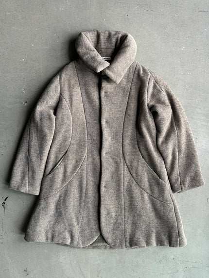 PLANTATION ISSEY MIYAKE - 1990s A LINE WOOL BLEND COAT