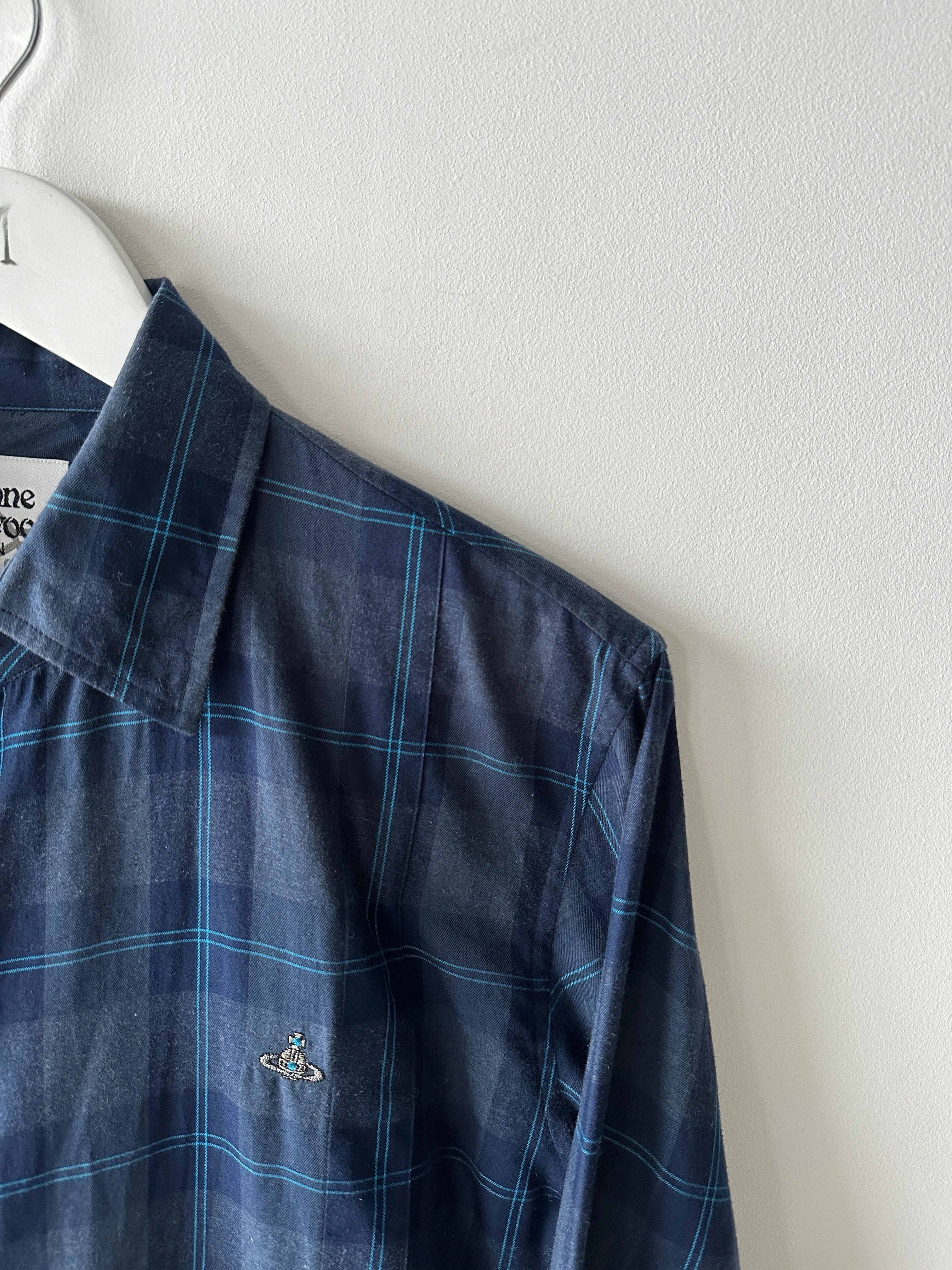 VIVIENNE WESTWOOD - 2000s PLAID SHIRT WITH ASYMMETRICAL PANEL