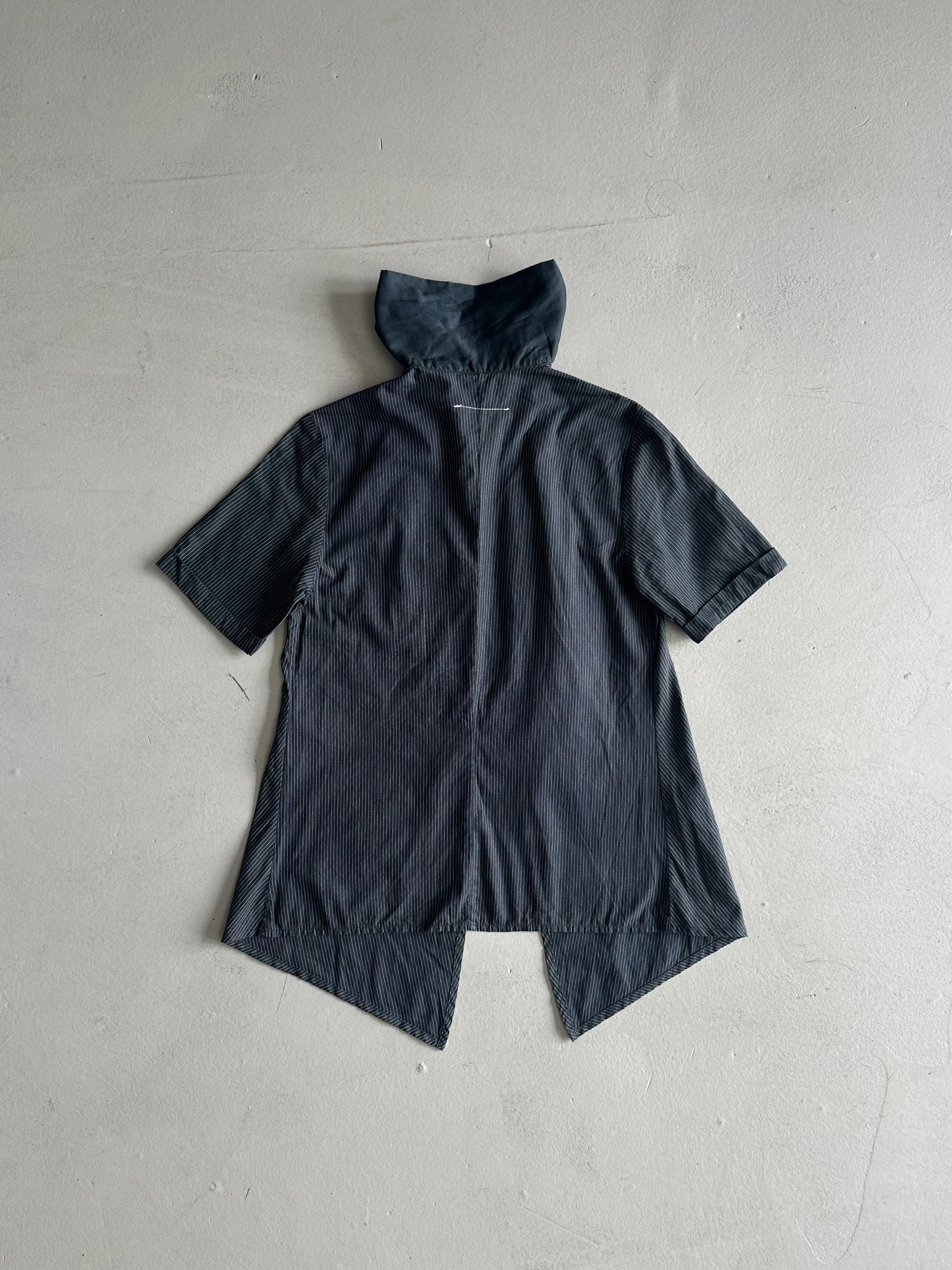 MARTIN MARGIELA - S/S 2007 NECK TIE OPEN FRONT BLOUSE