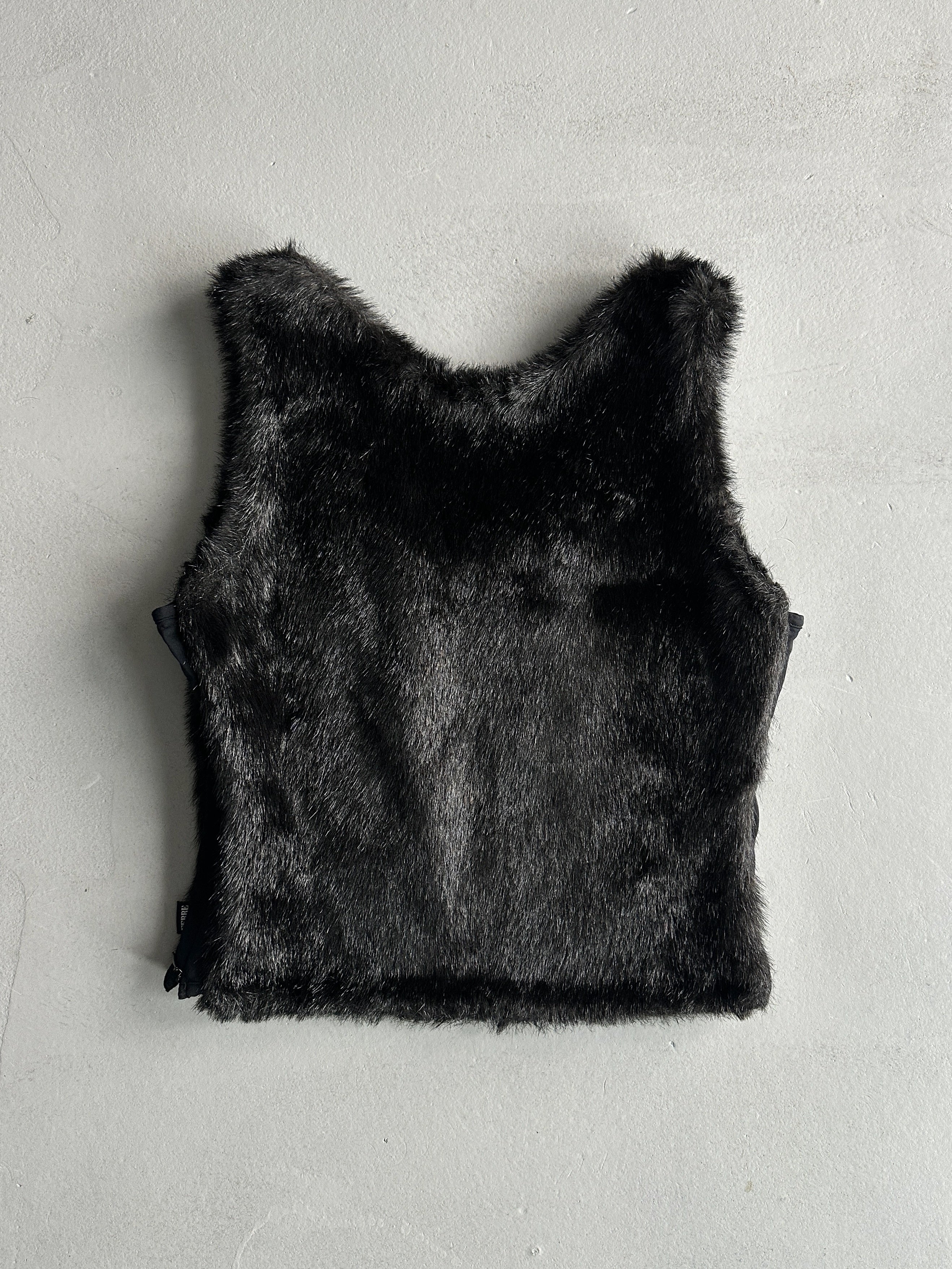 GIANFRANCO FERRÉ - 1990s FAUX FUR VEST TOP