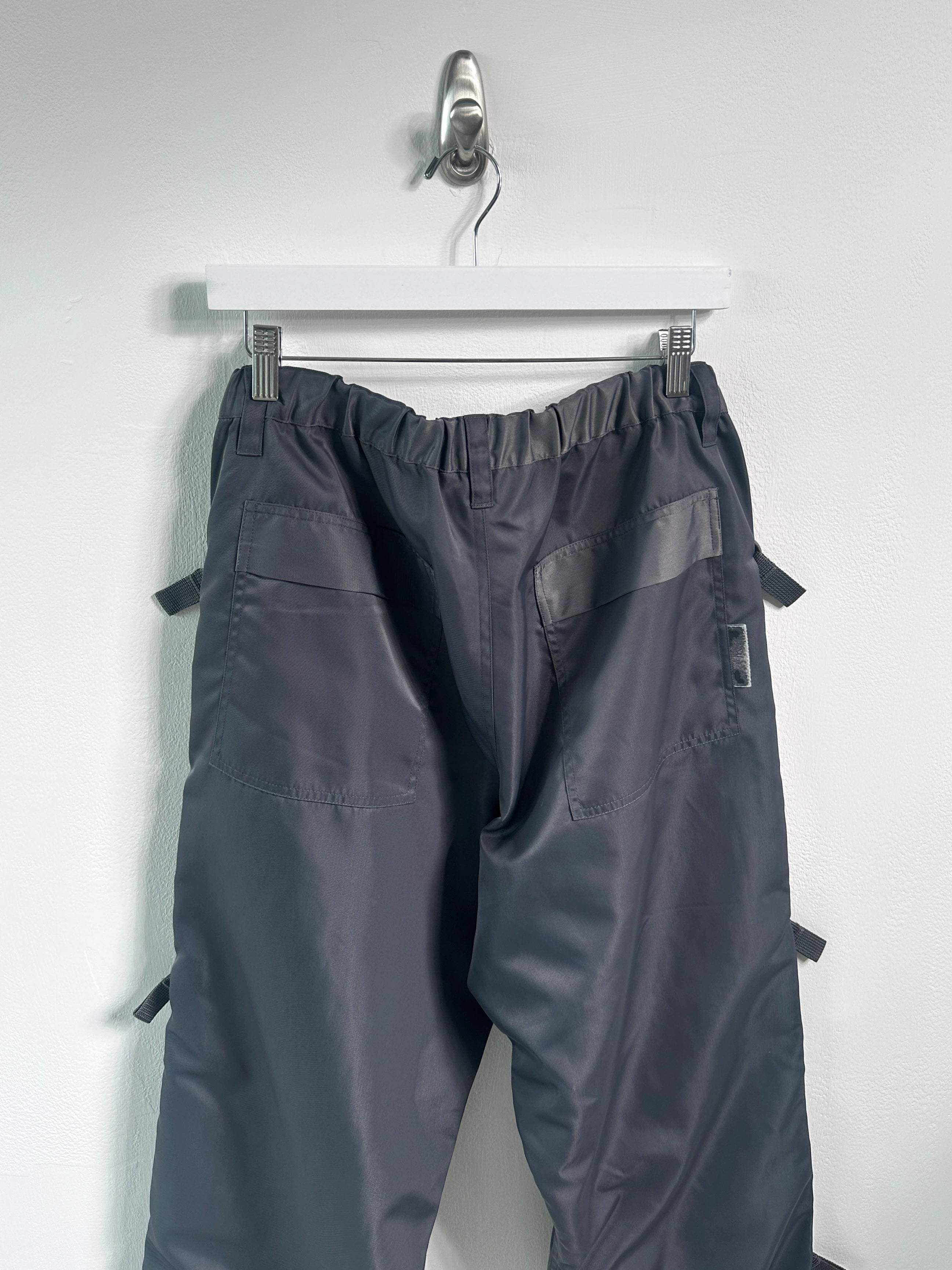 FINAL HOME - early 2000s TECHNICAL TROUSERS WITH SIDE BUTTON DETAILS