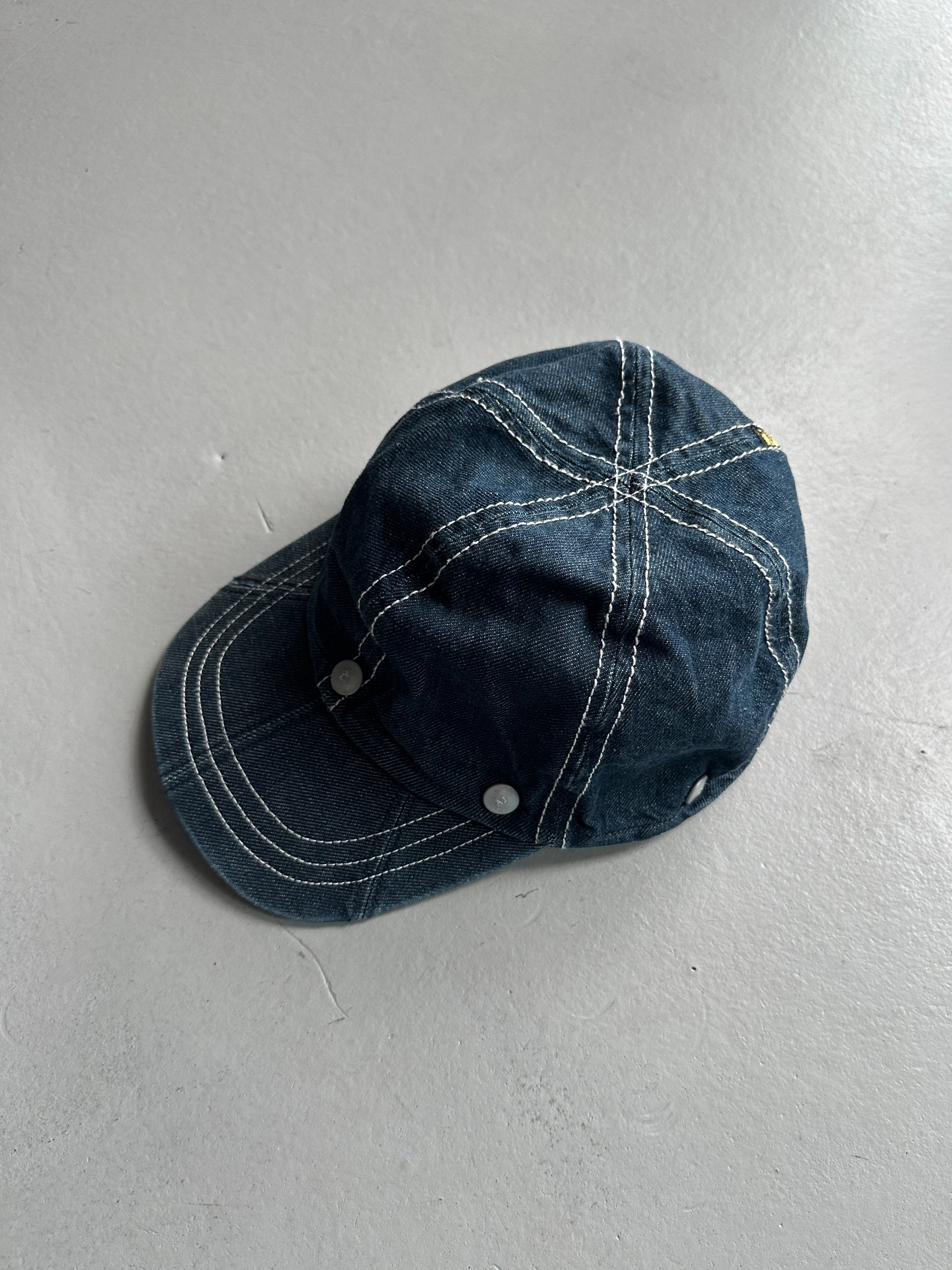 ARMANI JEANS- 1990s 2 IN 1 VISOR DENIM HAT
