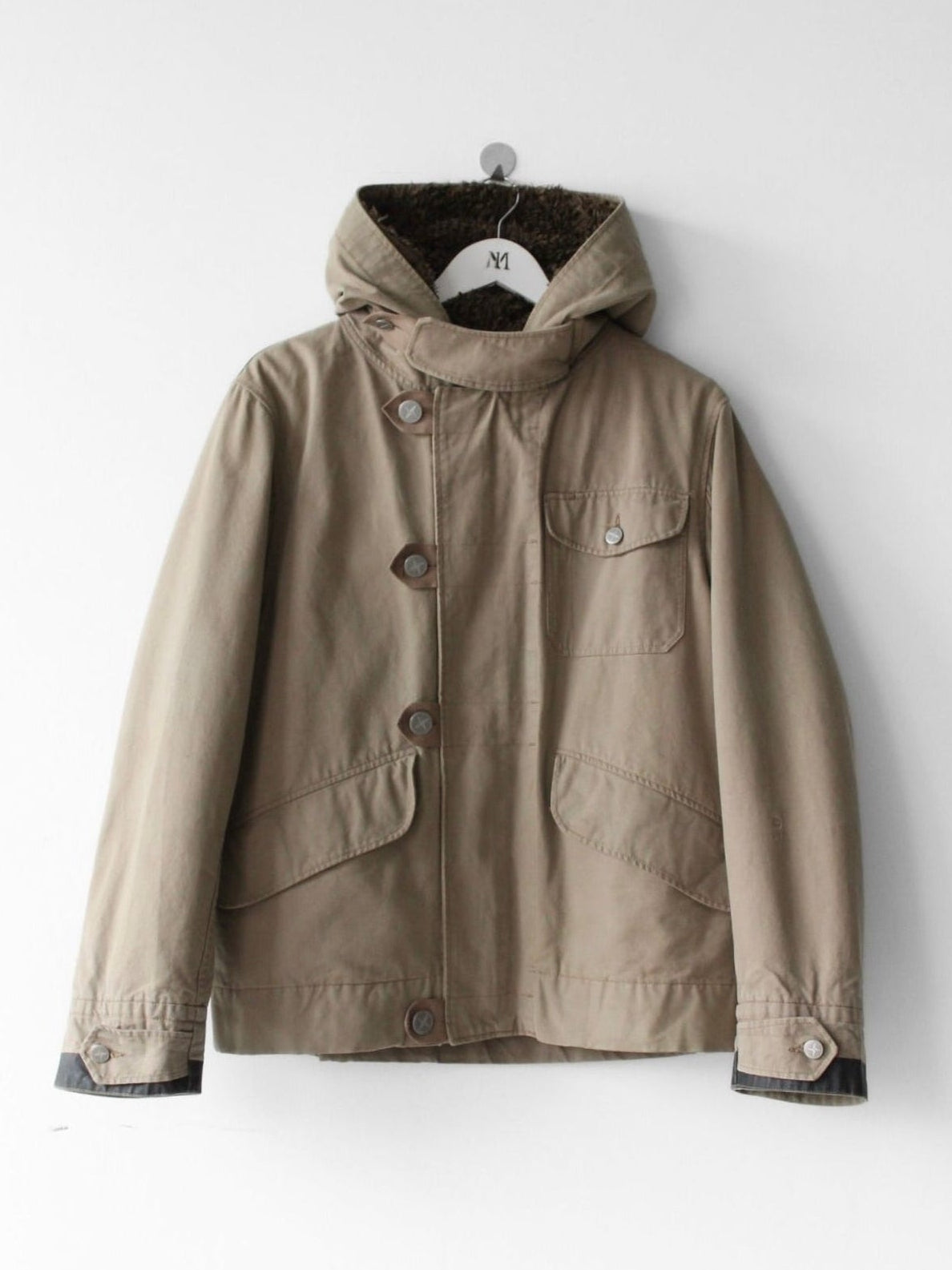 STONE ISLAND DENIMS - A/W 2006 HOODED JACKET WITH REMOVABLE SHEARLING LINING
