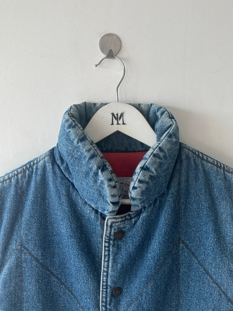 ARMANI JEANS - 1990s DENIM VEST GILET JACKET
