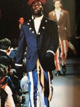 YOHJI YAMAMOTO - A/W 1989 OVERSIZED BLAZER WITH STRIPED LAPELS