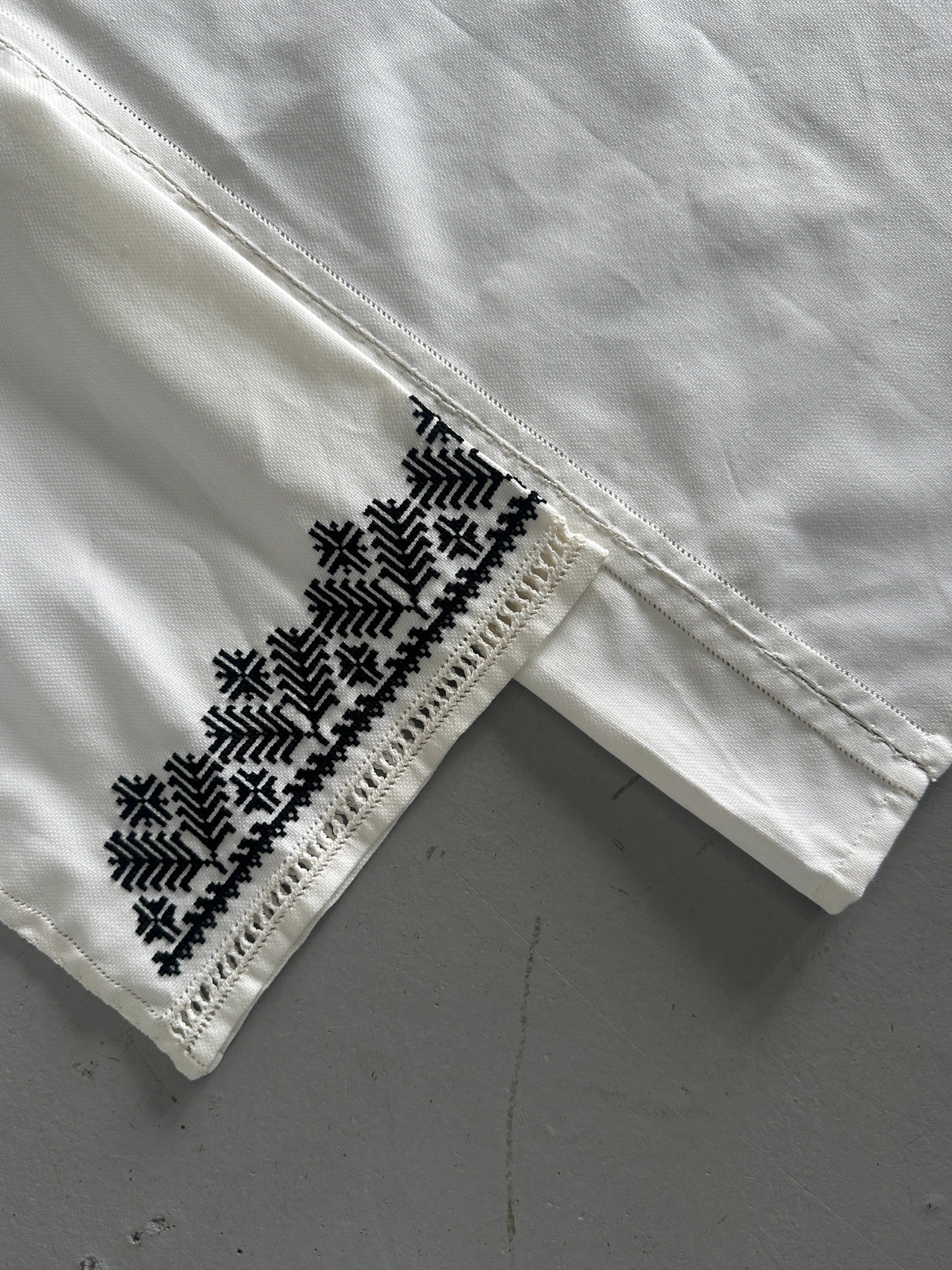1970s EMBROIDERED WIDE SLEEVE TUNIC SHIRT