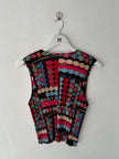 ISSEY MIYAKE - S/S 2007 COLOURFUL BILLIARDS PLEATED BUTTONED VEST TOP