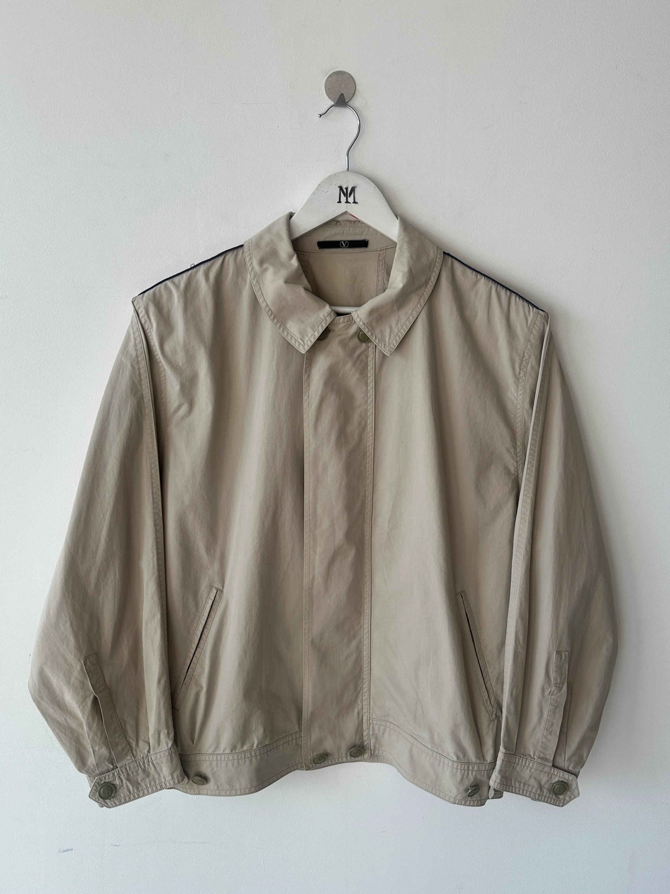VALENTINO - late 1980s CROP FIT LIGHT BOMBER JACKET