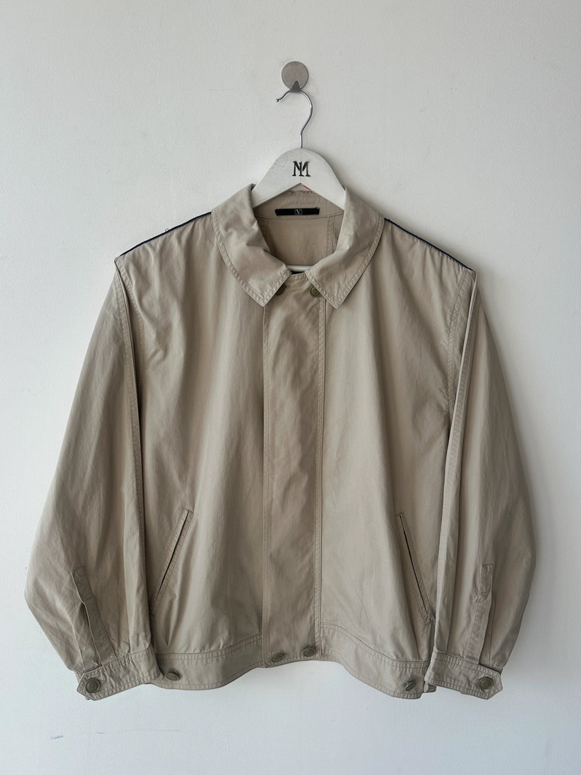 VALENTINO - late 1980s CROP FIT LIGHT BOMBER JACKET