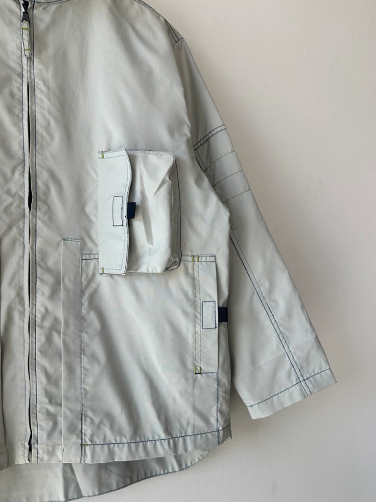 DIESEL - 1990s TECHNICAL NYLON JACKET WITH CONTRAST STITCHING DETAILS