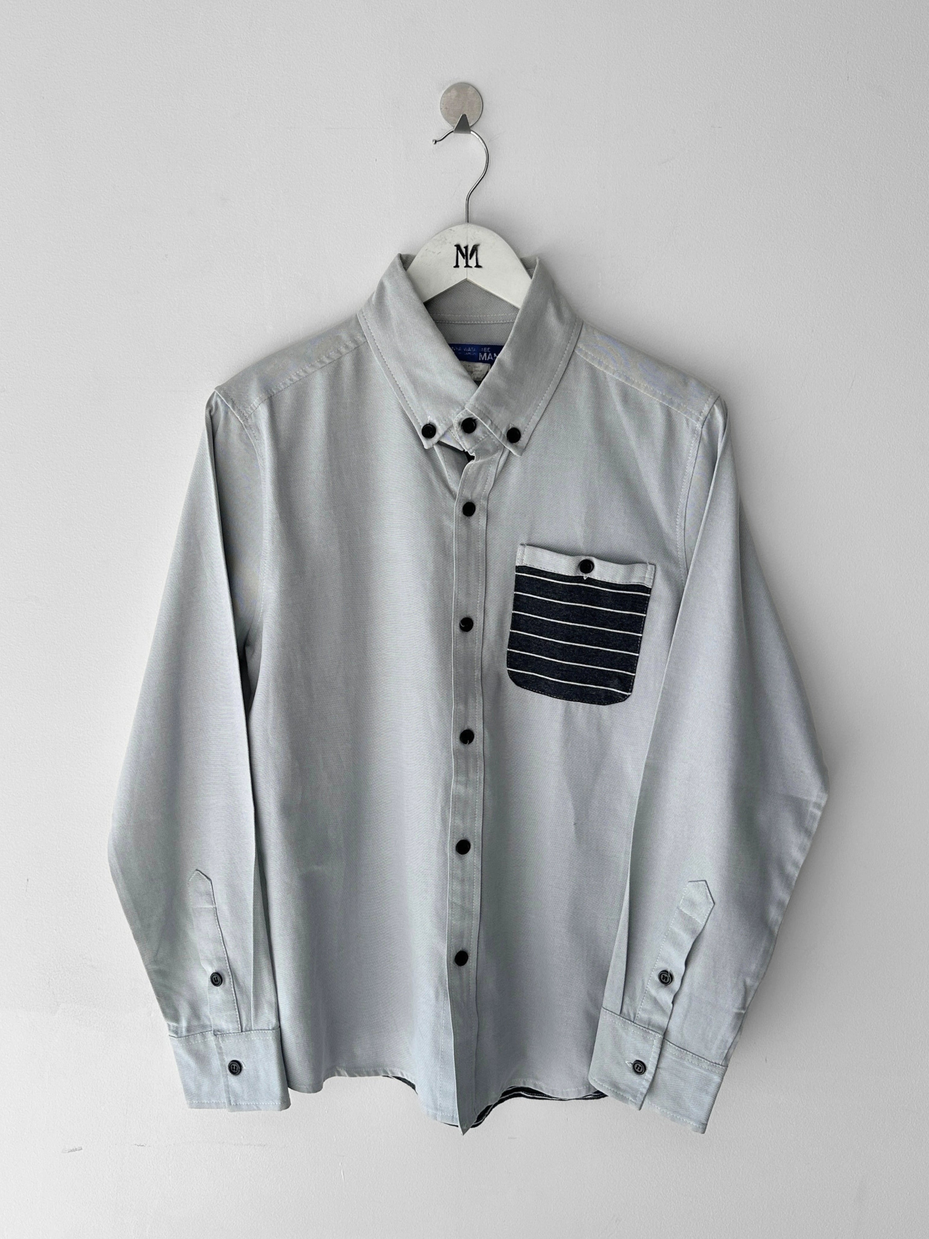 JUNYA WATANABE COMME DES GARÇONS - S/S 2005 CONTRAST BACK PANEL LONG SLEEVE SHIRT
