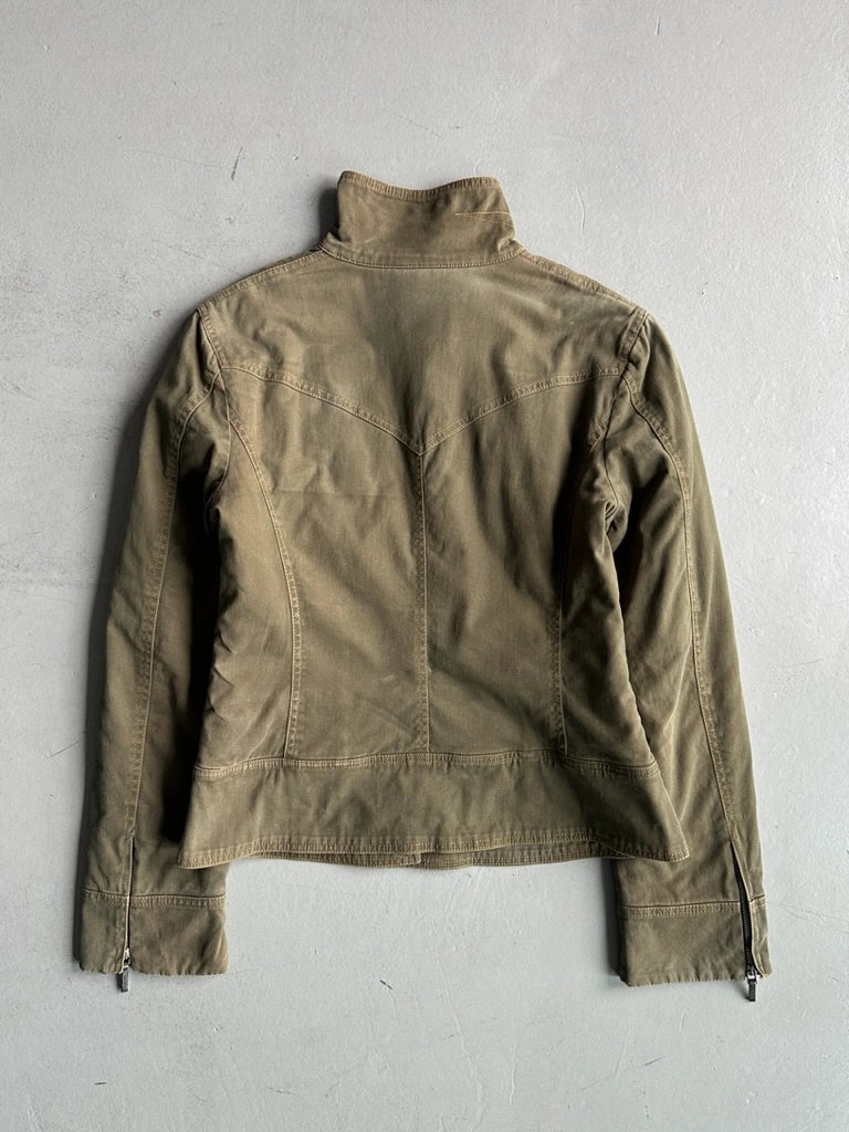 MOSCHINO - 2000s FITTED JACKET WITH OVERSIZED BUTTON DETAILS