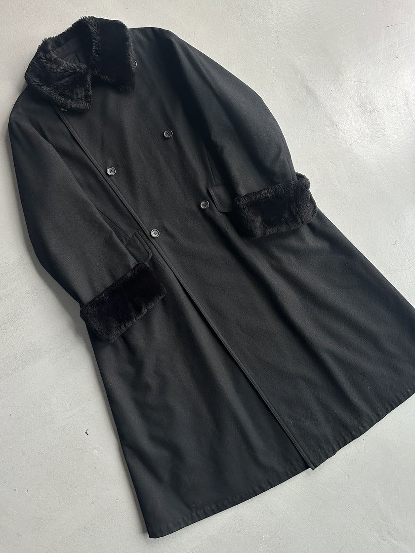 YOHJI YAMAMOTO NOIR - A/W 1996 DOUBLE BREASTED LONG FUR COAT