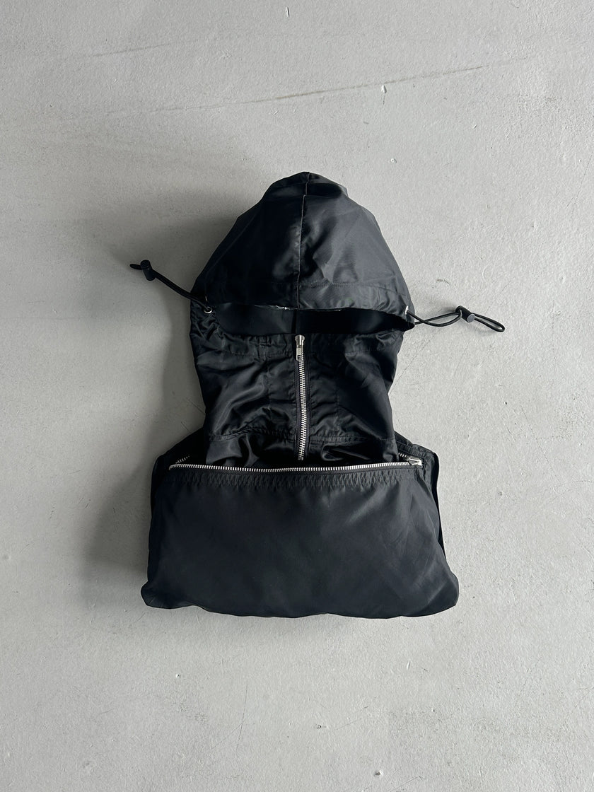 YOHJI YAMAMOTO D'URBAN A.A.R. - 1990s FOLDABLE WINDBREAKER JACKET WITH NINJA HOOD