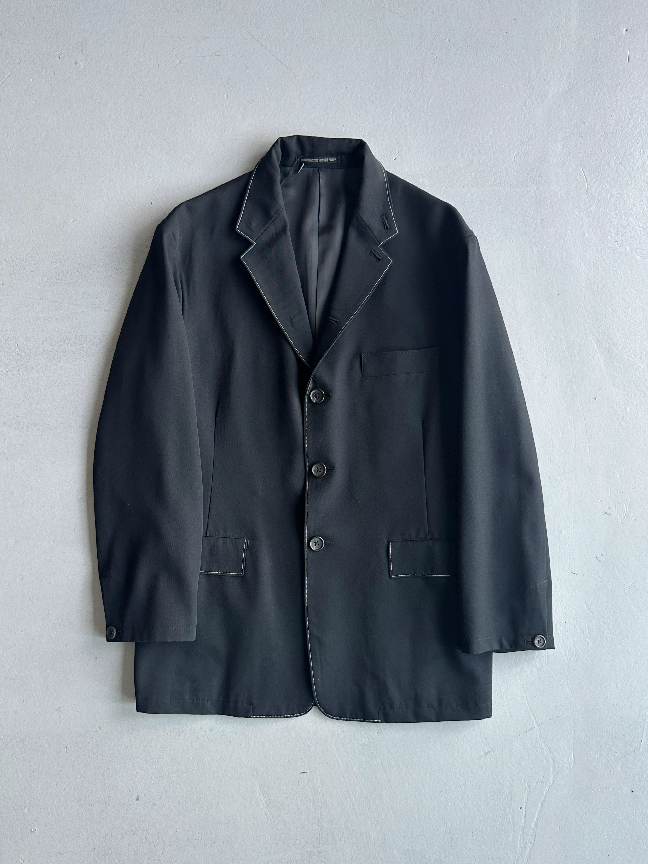 YOHJI YAMAMOTO - F/W 1997 CONTRASTING STITCHING DETAILS BLAZER