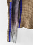 ISSEY MIYAKE - early 1990s PLEATED LONG SLEEVE TOP WITH COLOUR BLOCK SLEEVE