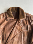 GIANNI VERSACE - 1980s LEATHER BOMBER JACKET WITH SHEARLING FUR
