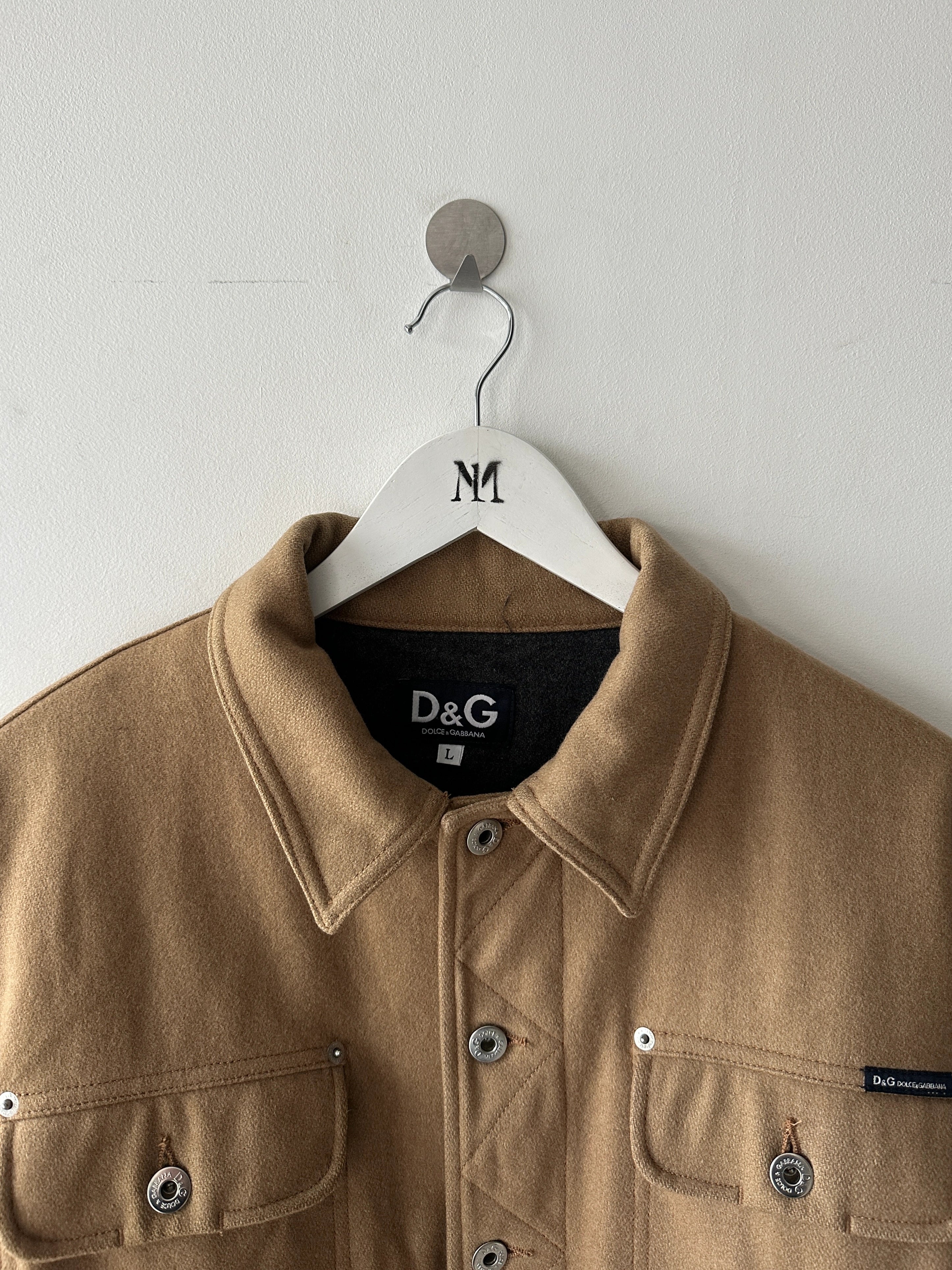 DOLCE & GABBANA - F/W 2001 CROP FIT WOOL JACKET WITH POCKETS AT BACK