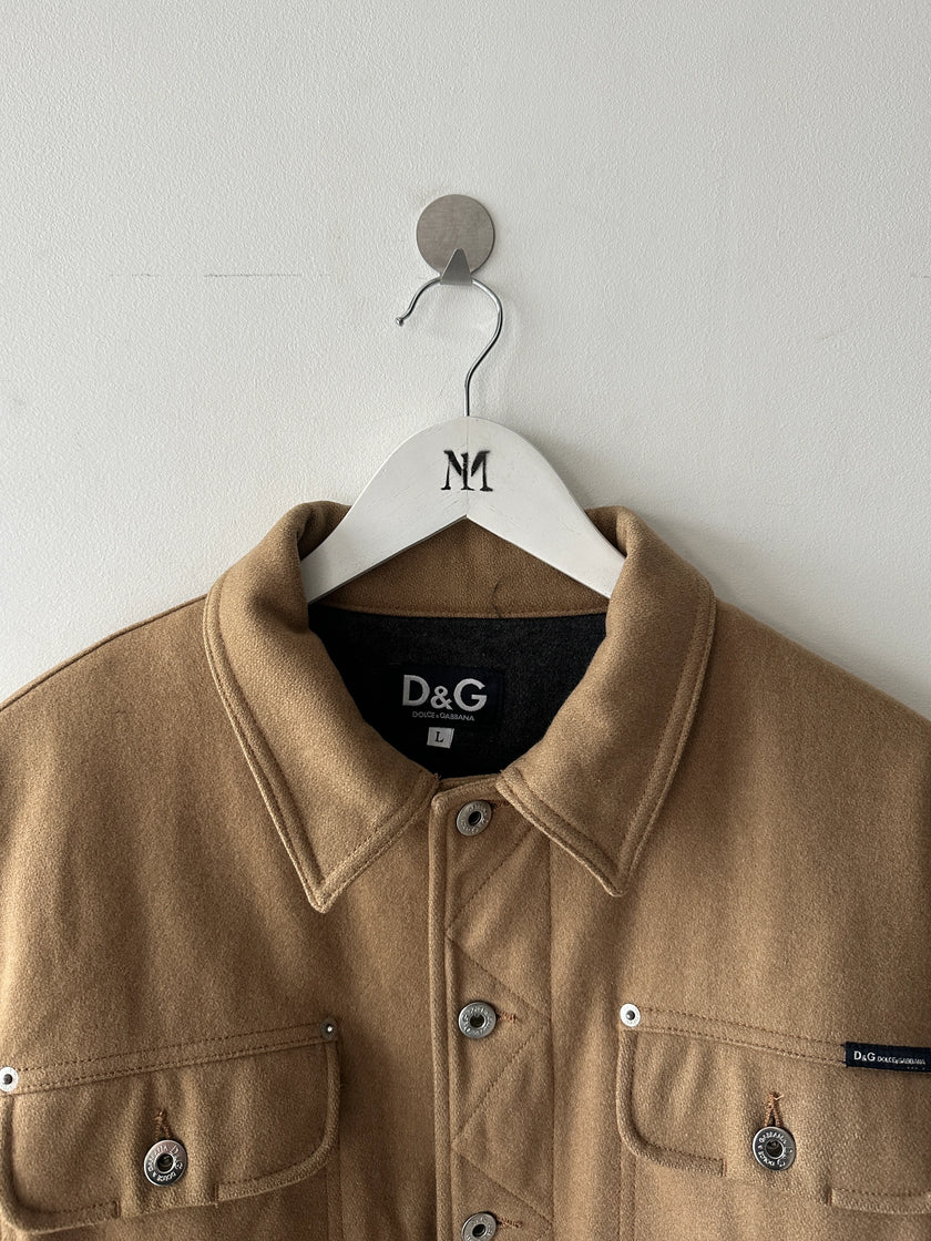 DOLCE & GABBANA - F/W 2001 CROP FIT WOOL JACKET WITH POCKETS AT BACK