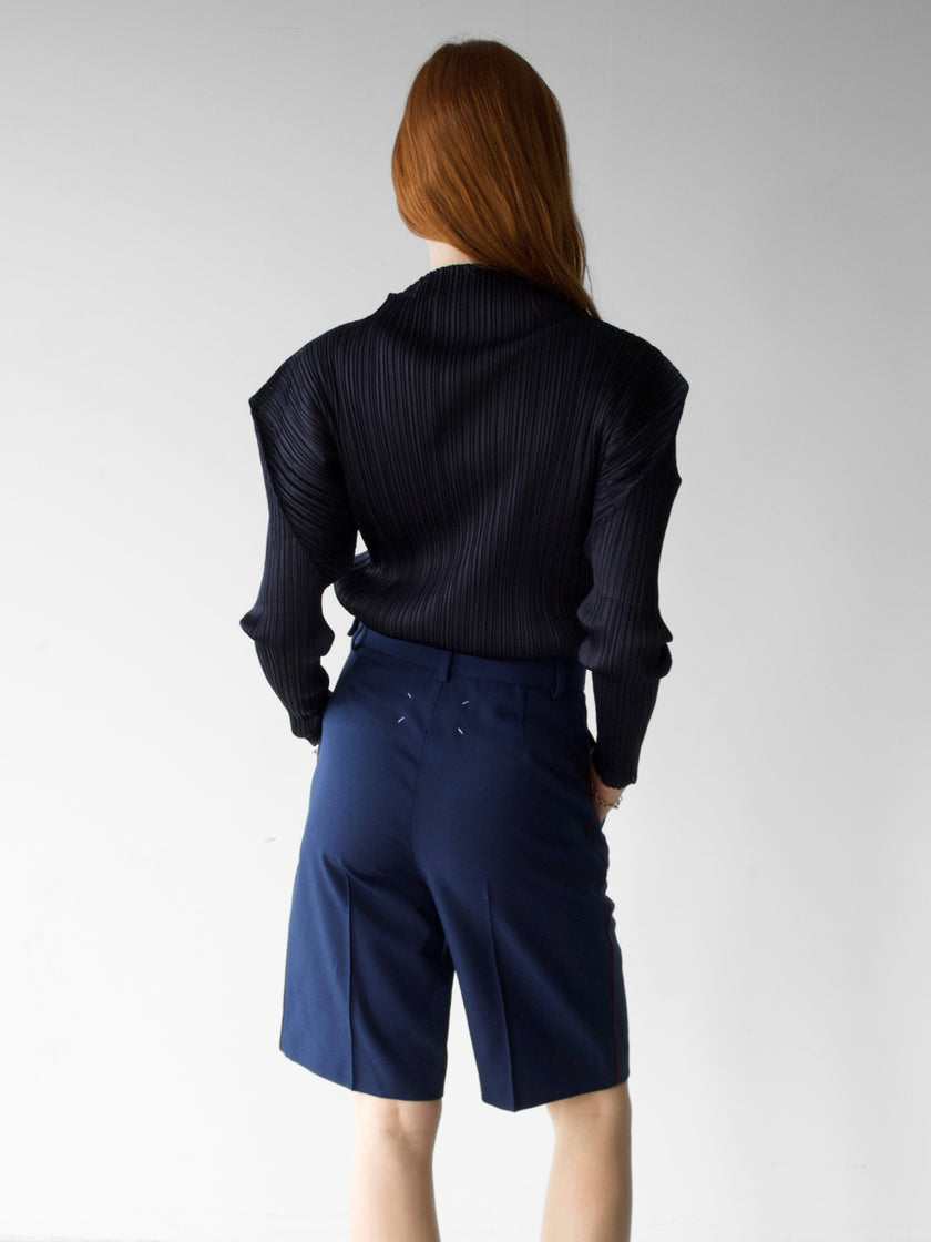 MAISON MARGIELA - F/W 2021 TAILORED BERMUDA SHORTS WITH FRONT PLEATS