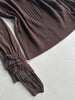 ROBERTO CAVALLI - early 2000s V NECK SOFT KNIT WITH SHEER DETAIL AT SLEEVE