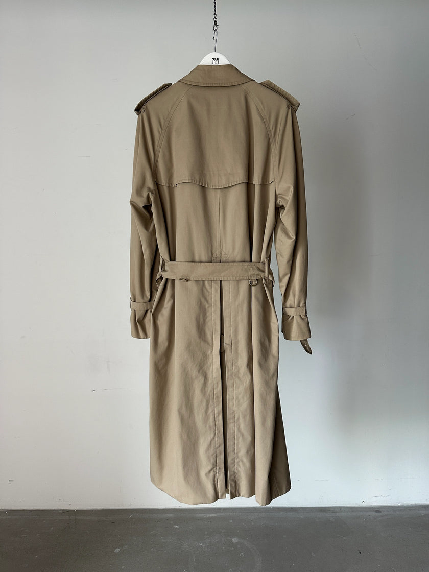 BURBERRYS - 1970s DOUBLE BREASTED EXTRA LONG TRENCH COAT