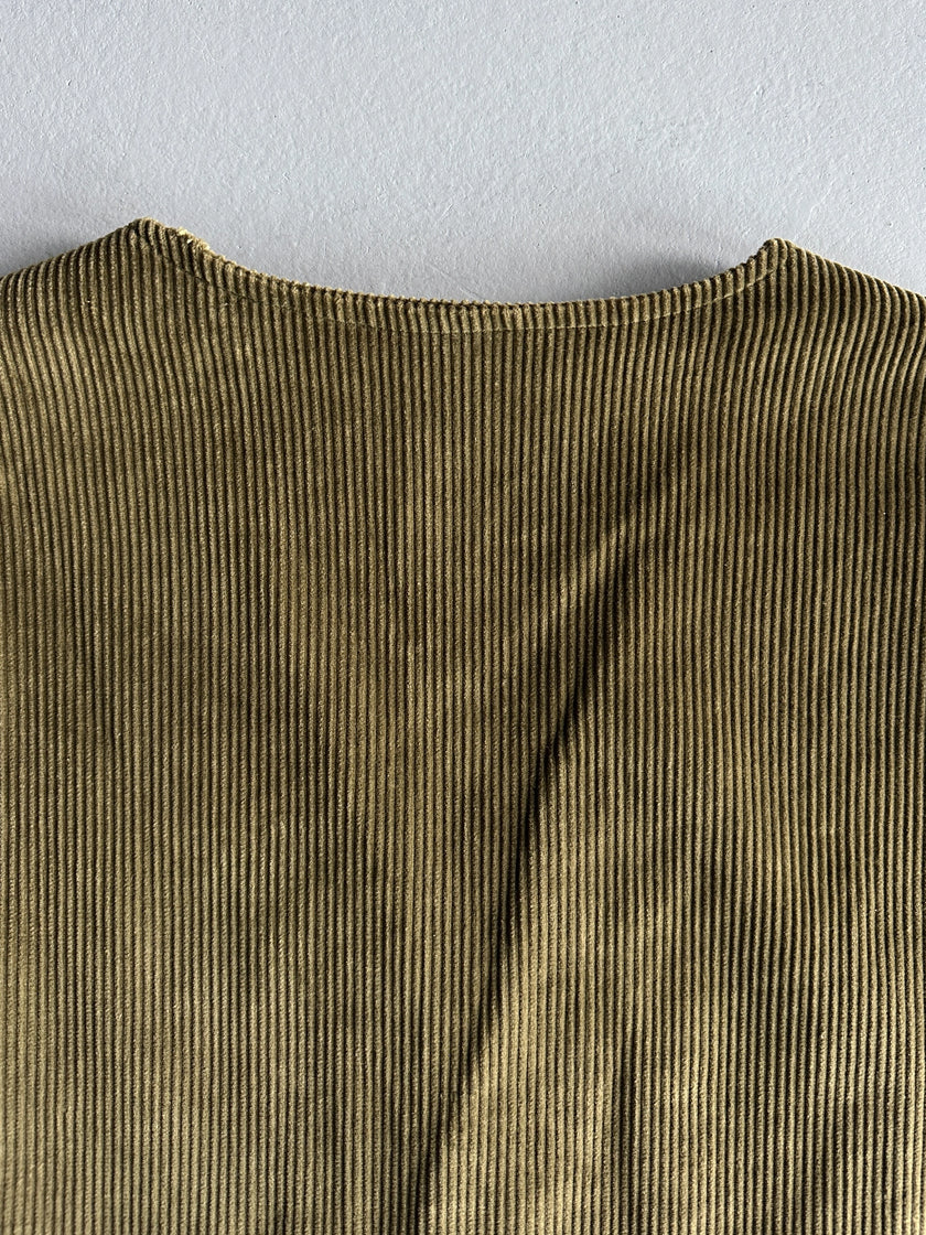 1980s CORDUROY CARGO ZIPPED VEST GILET