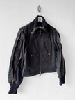 ICEBERG  - circa F/W 2003 STRAIGHT FIT JACKET WIT ZIP DETAILS AND KNIT INSERTS AT SLEEVE
