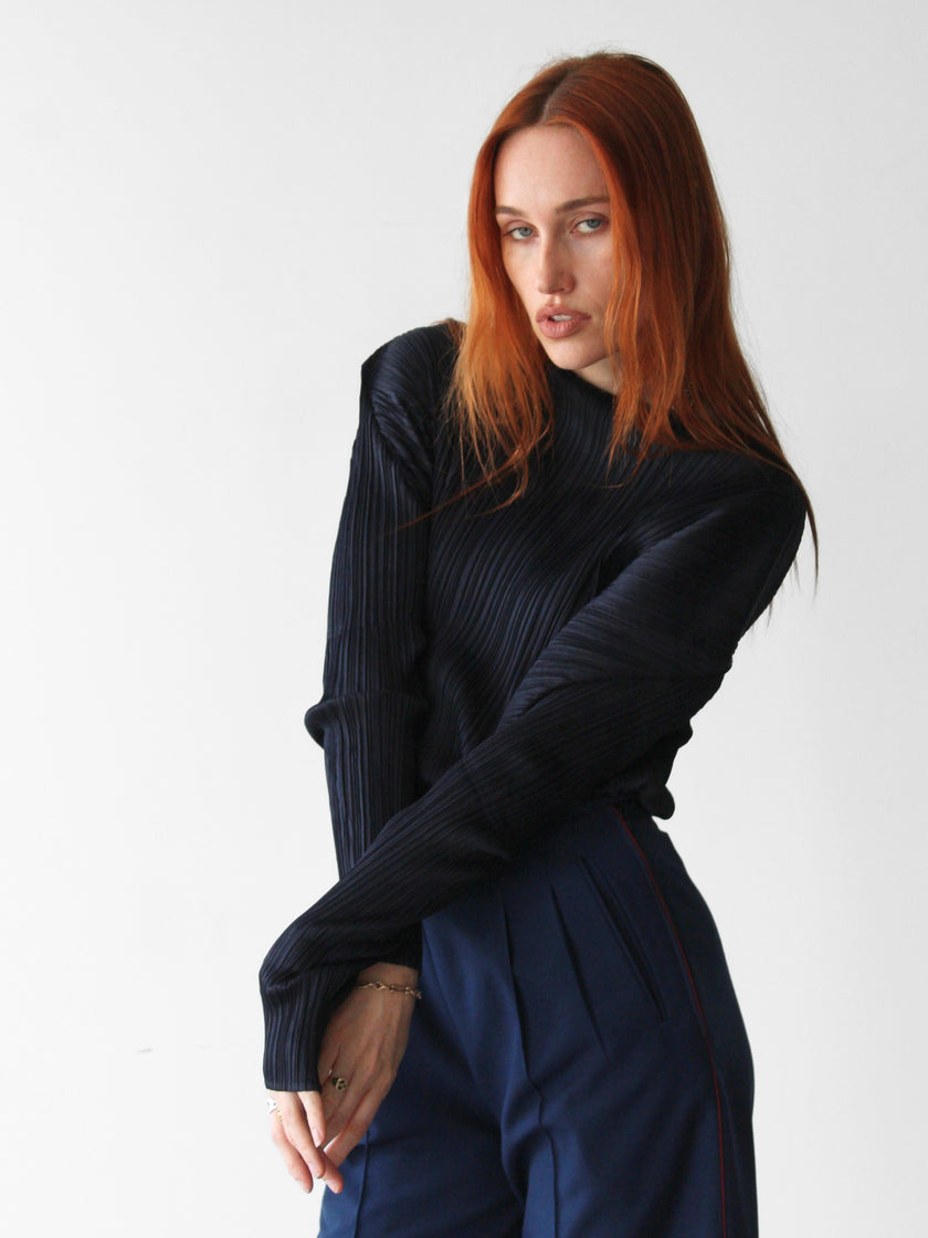 ISSEY MIYAKE PLEATS PLEASE - F/W 2000 PLEATED LONG SLEEVE TOP