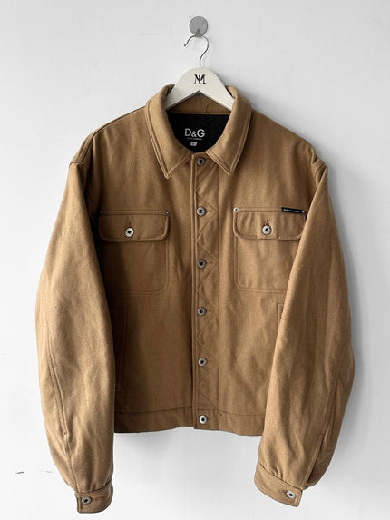 DOLCE & GABBANA - F/W 2001 CROP FIT WOOL JACKET WITH POCKETS AT BACK