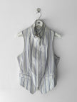 YOHJI YAMAMOTO -  late 2010s STRIPED VEST WITH TWO WAY FRONT ZIP