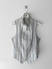 YOHJI YAMAMOTO -  late 2010s STRIPED VEST WITH TWO WAY FRONT ZIP