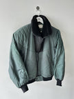 ITALIAN LABEL - 1980s NYLON BOMBER JACKET WITH SHEARLING COLLAR