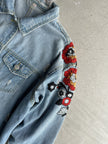 2000s CROP FIT RAW EDGES DENIM JACKET