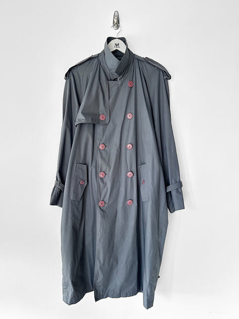 YVES SAINT LAURENT - 1980s LONG TRENCH COAT